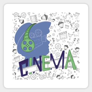 Cinema theme pattern Magnet